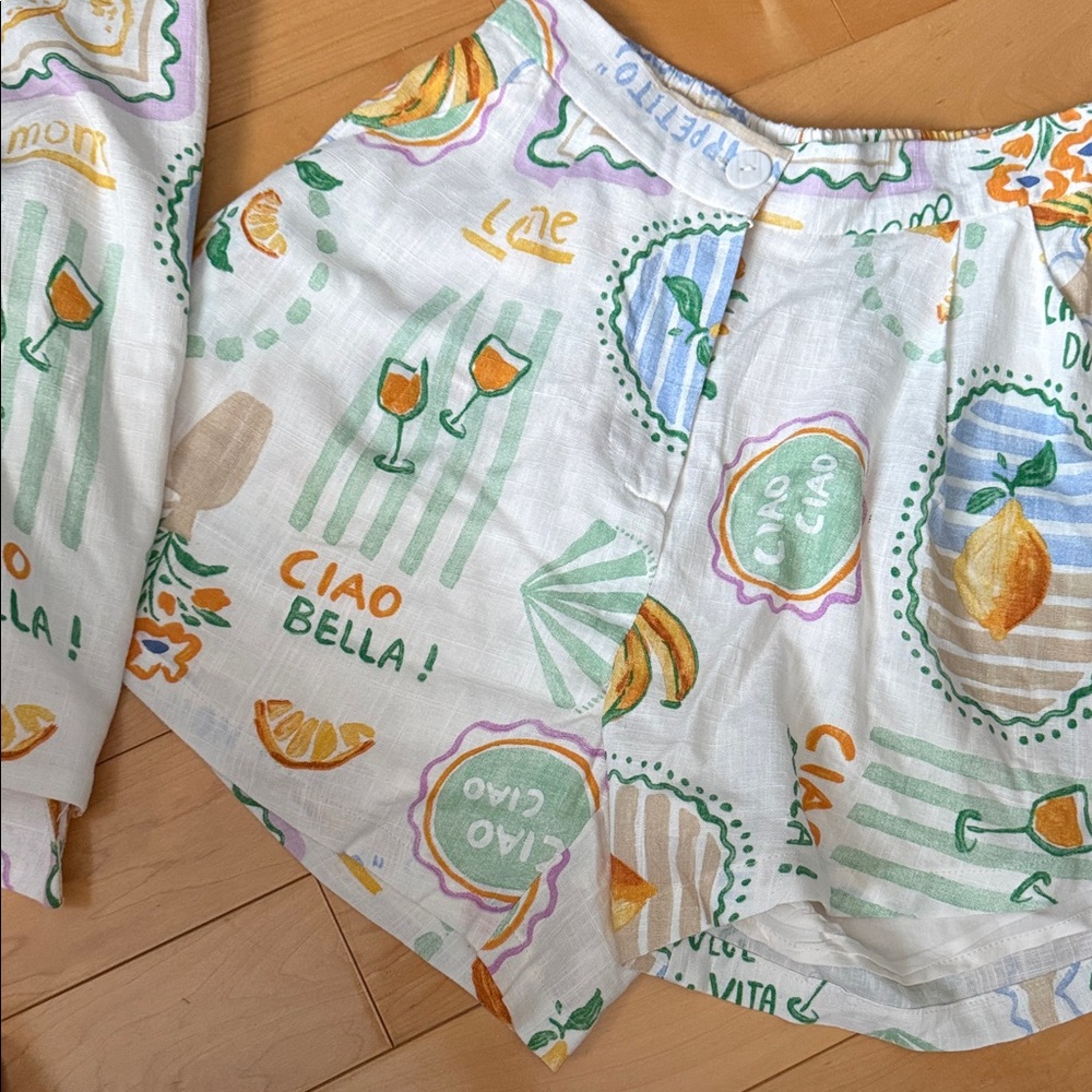 Colorful Printed Women's Short Set - Picture 4 of 11